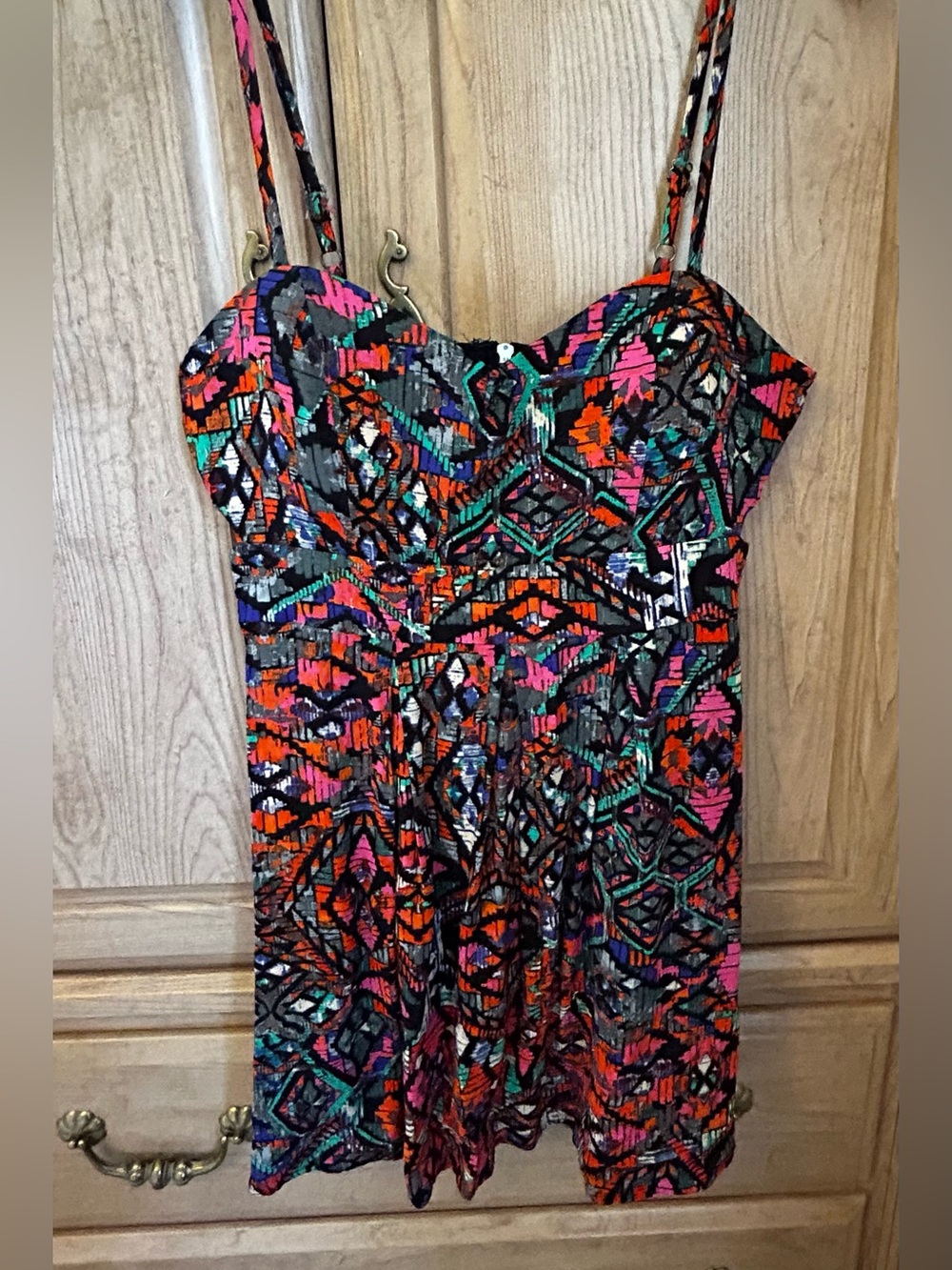 Strappy Multi-Color Aztec Print Sundress